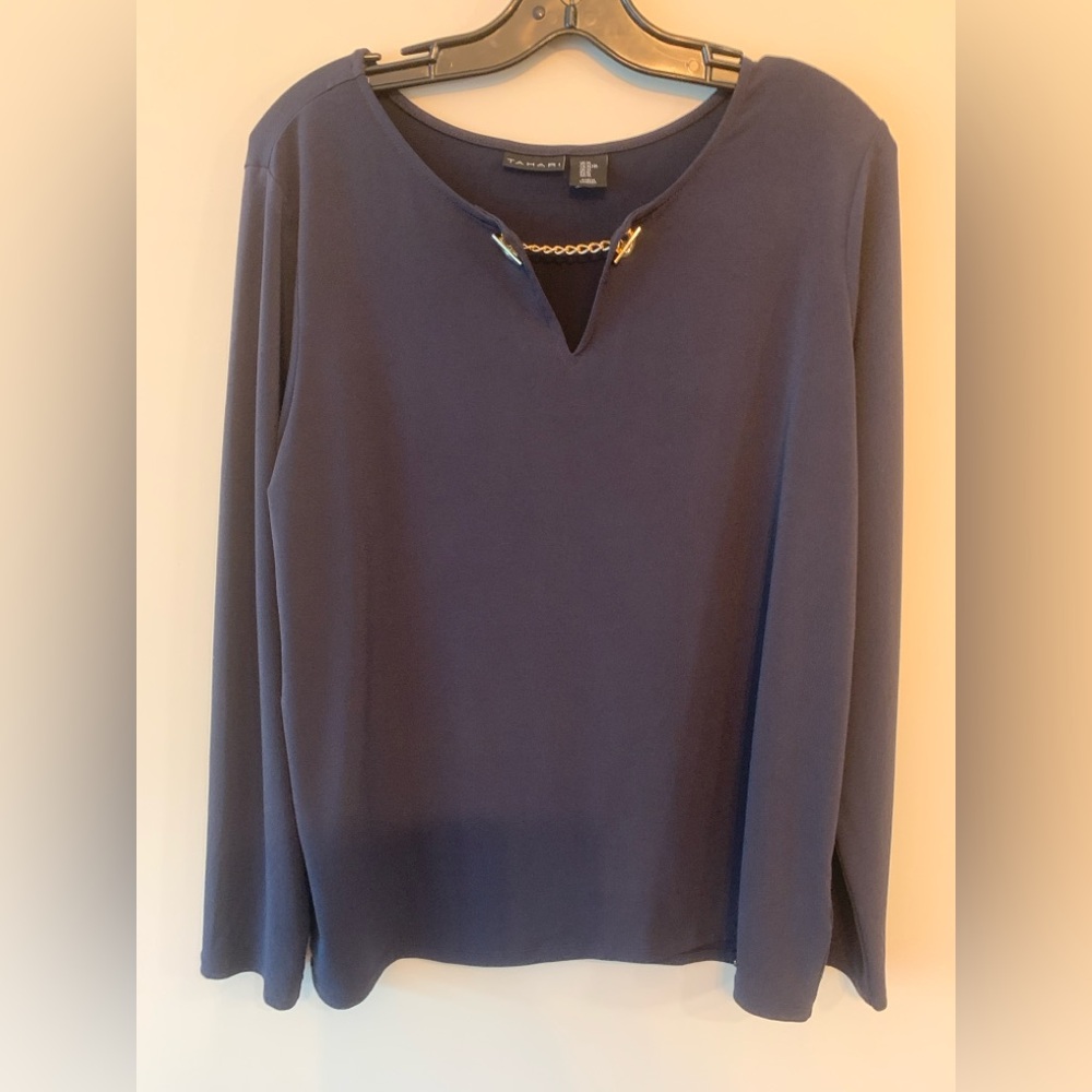 TAHARI Navy Blue Women's Top